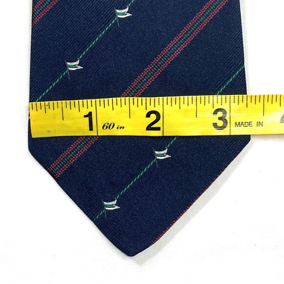Brooks Brothers Makers Vintage Tie Repp Weave RARE Golf Stripe Blue English Silk - Picture 7 of 9